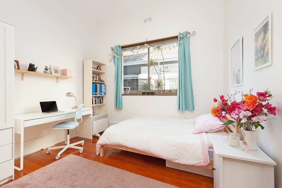 The third bedroom has 1 Double bed with bathroom shared