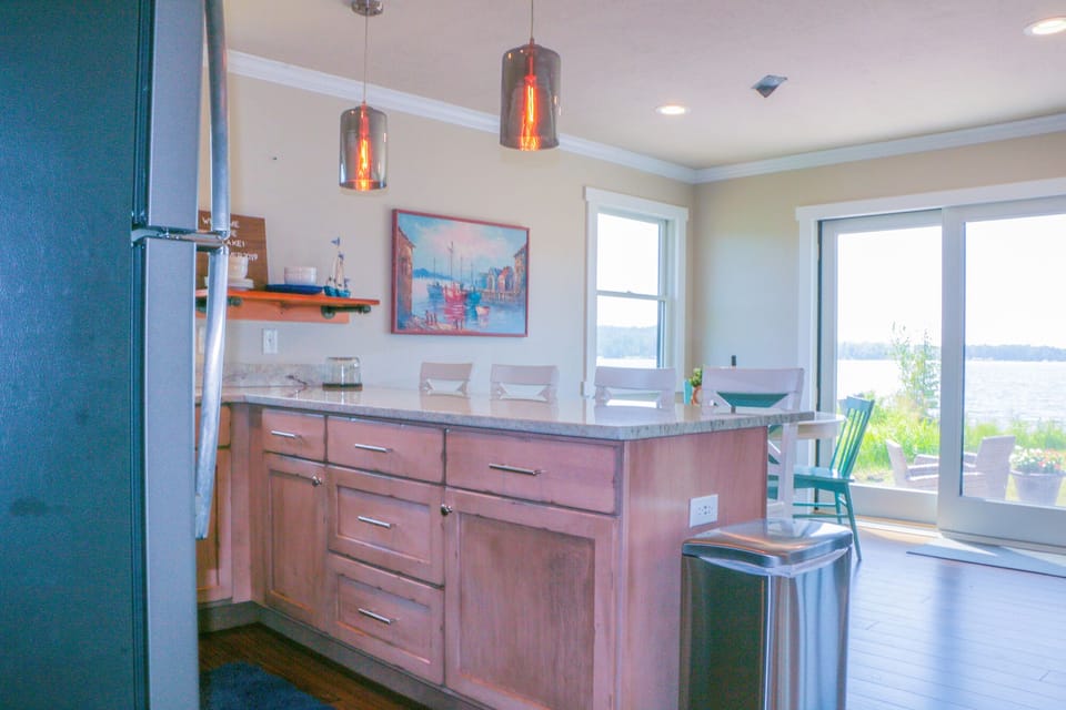 new granite countertops and modern kitchen