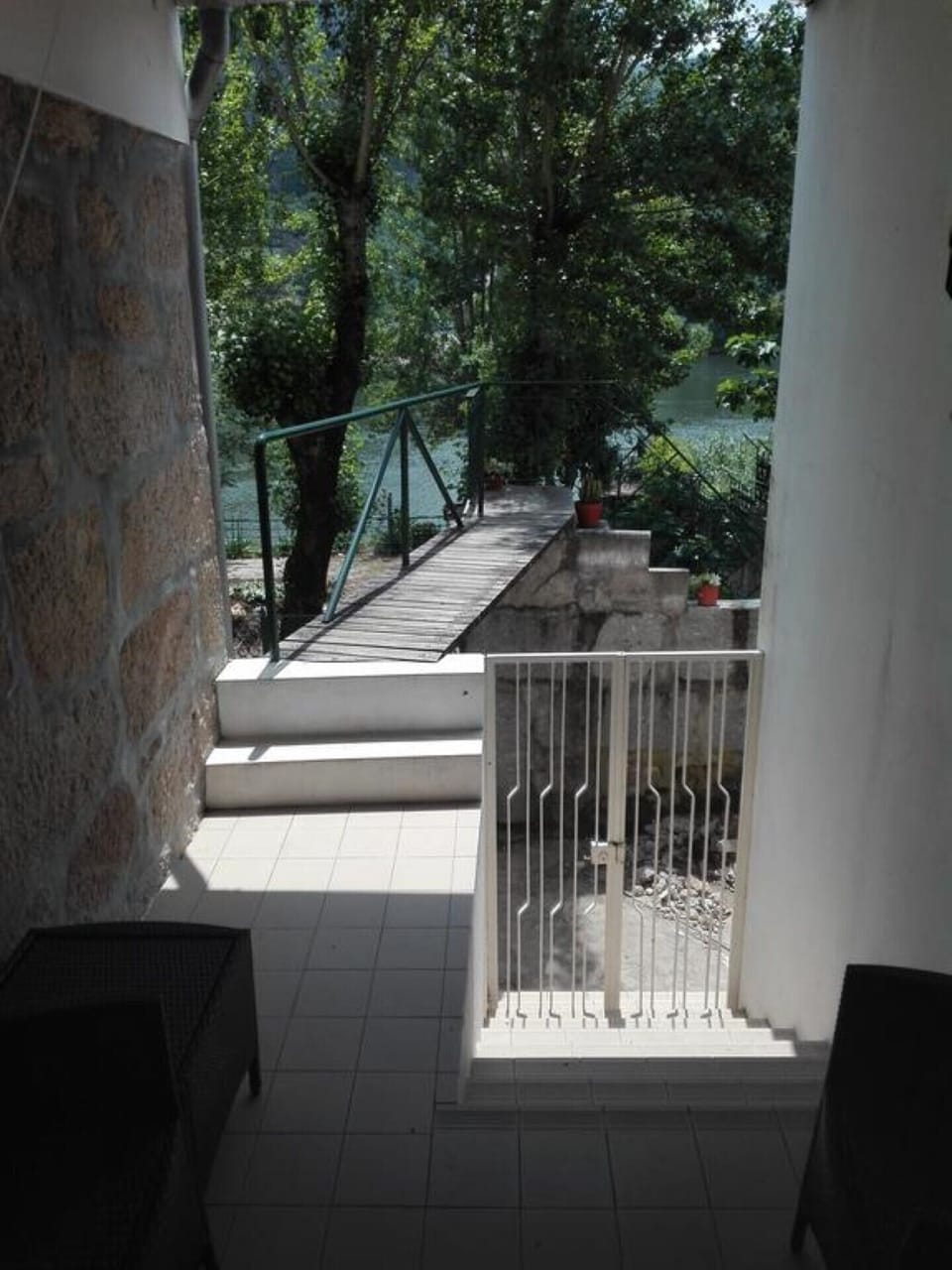 Exit to the garden and river