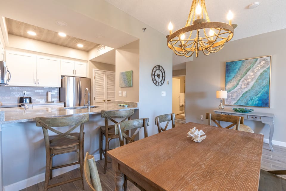 Kitchen Has Bar Seating For 2