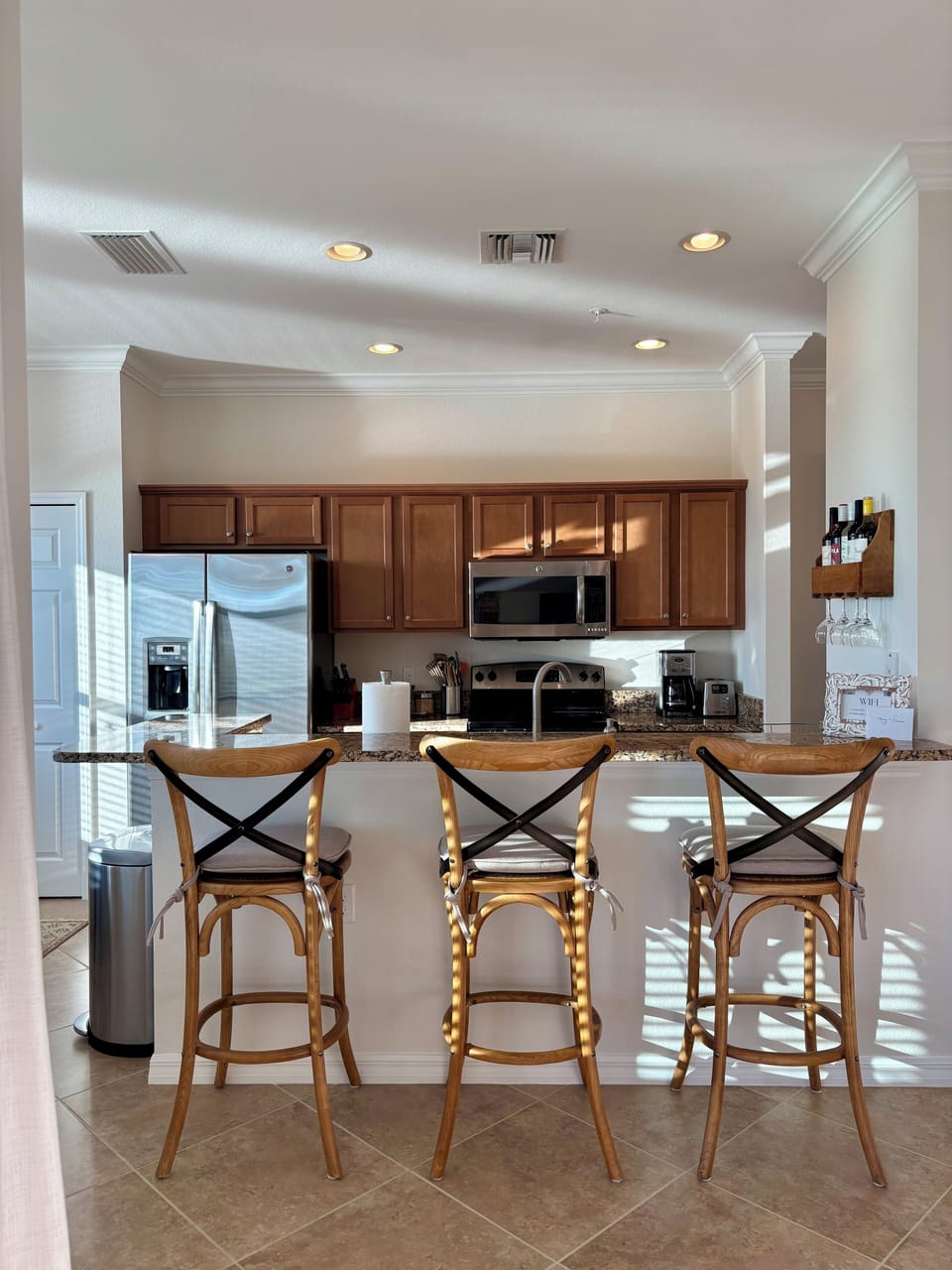 Kitchen fully stocked with service for 8