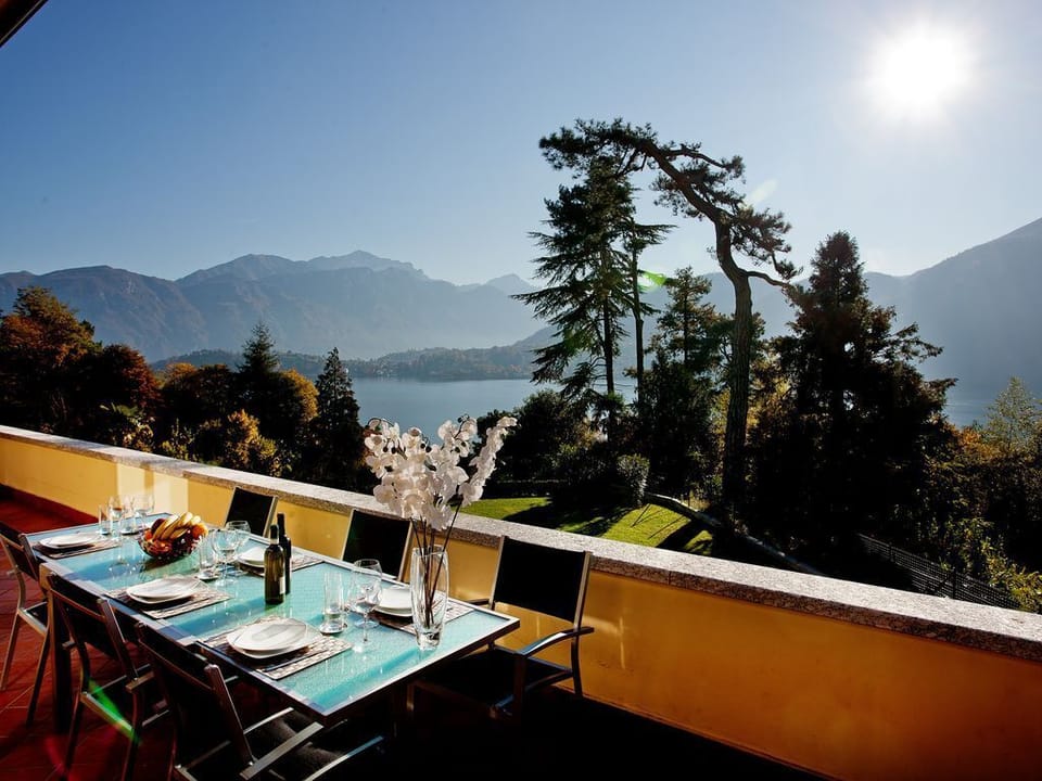 A view from the private wraparound balcony