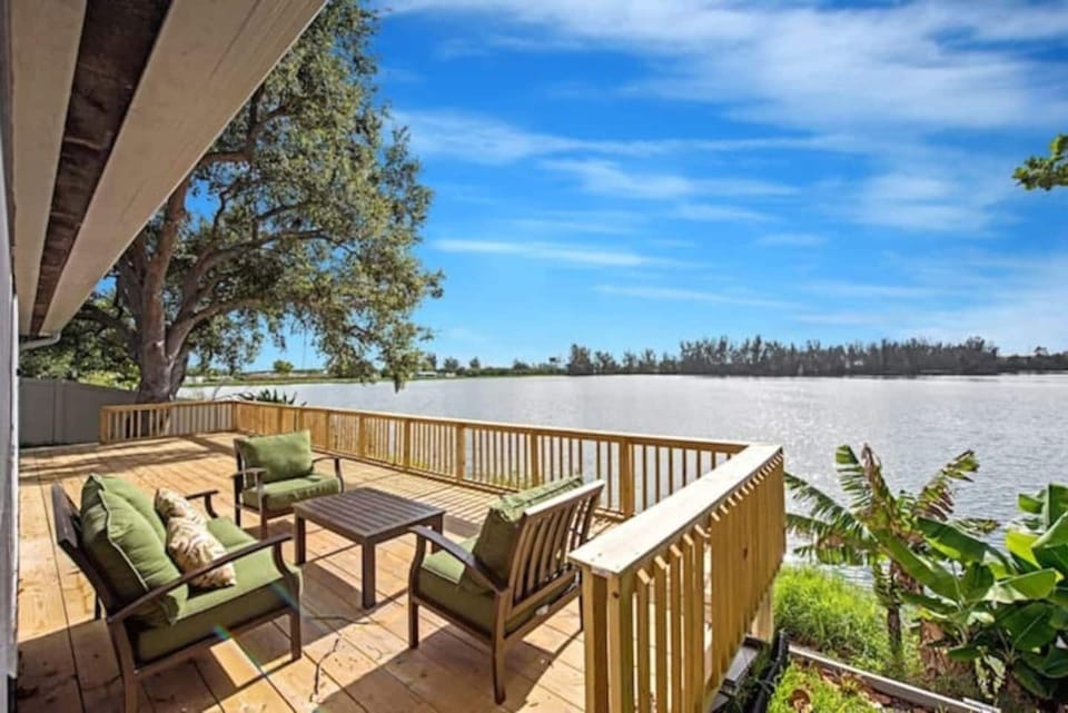 An outside lounge area of the property.