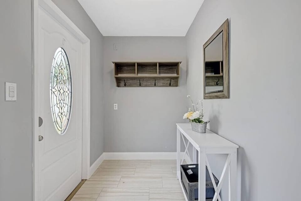 The elegant entrance of the property.