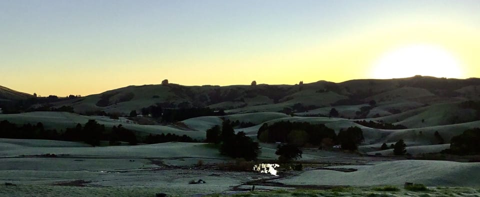 Frosty September sunrise