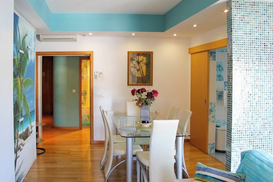 dining room is next to the kitchen