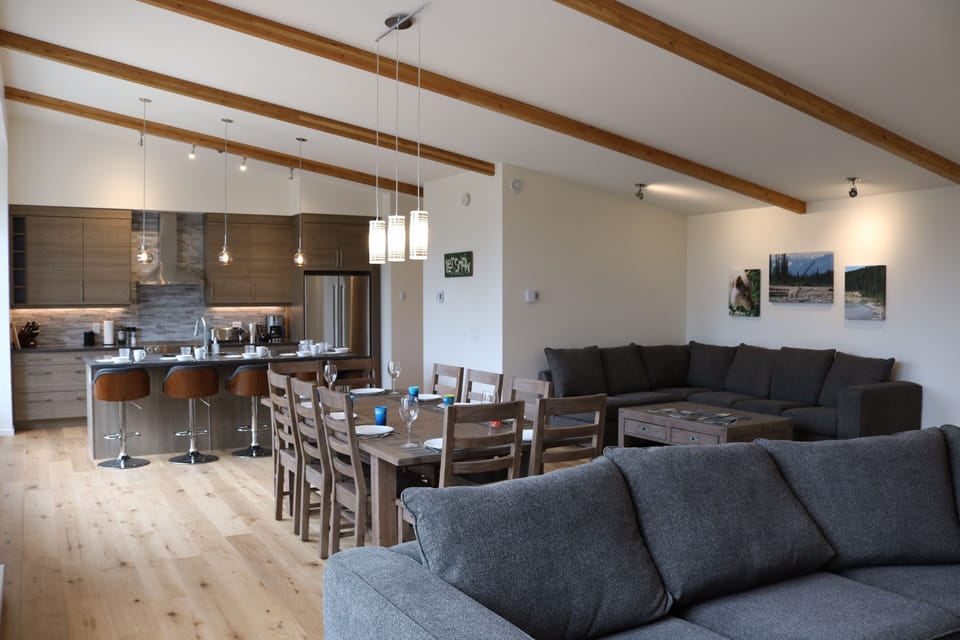 The top floor of the home is designed for entertaining and relaxing.