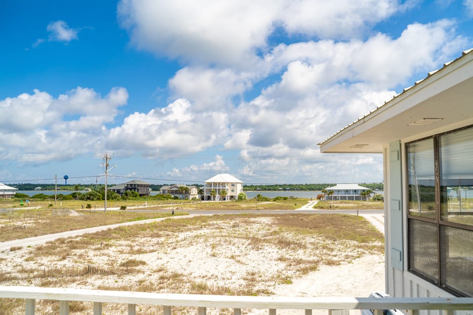 Views of the lagoon from the front porch 