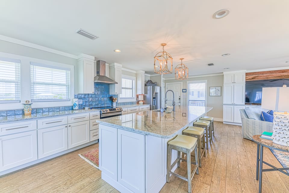 Open Concept Kitchen with Huge Island