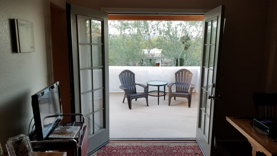 Balcony outside living room