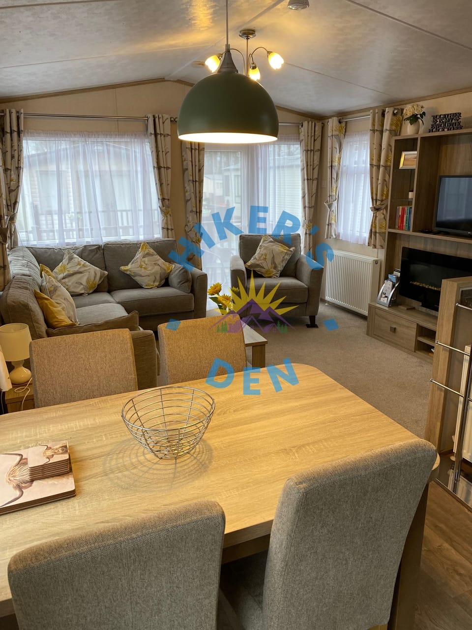 View of the Dining Area & Living Room Area as you walk in the door