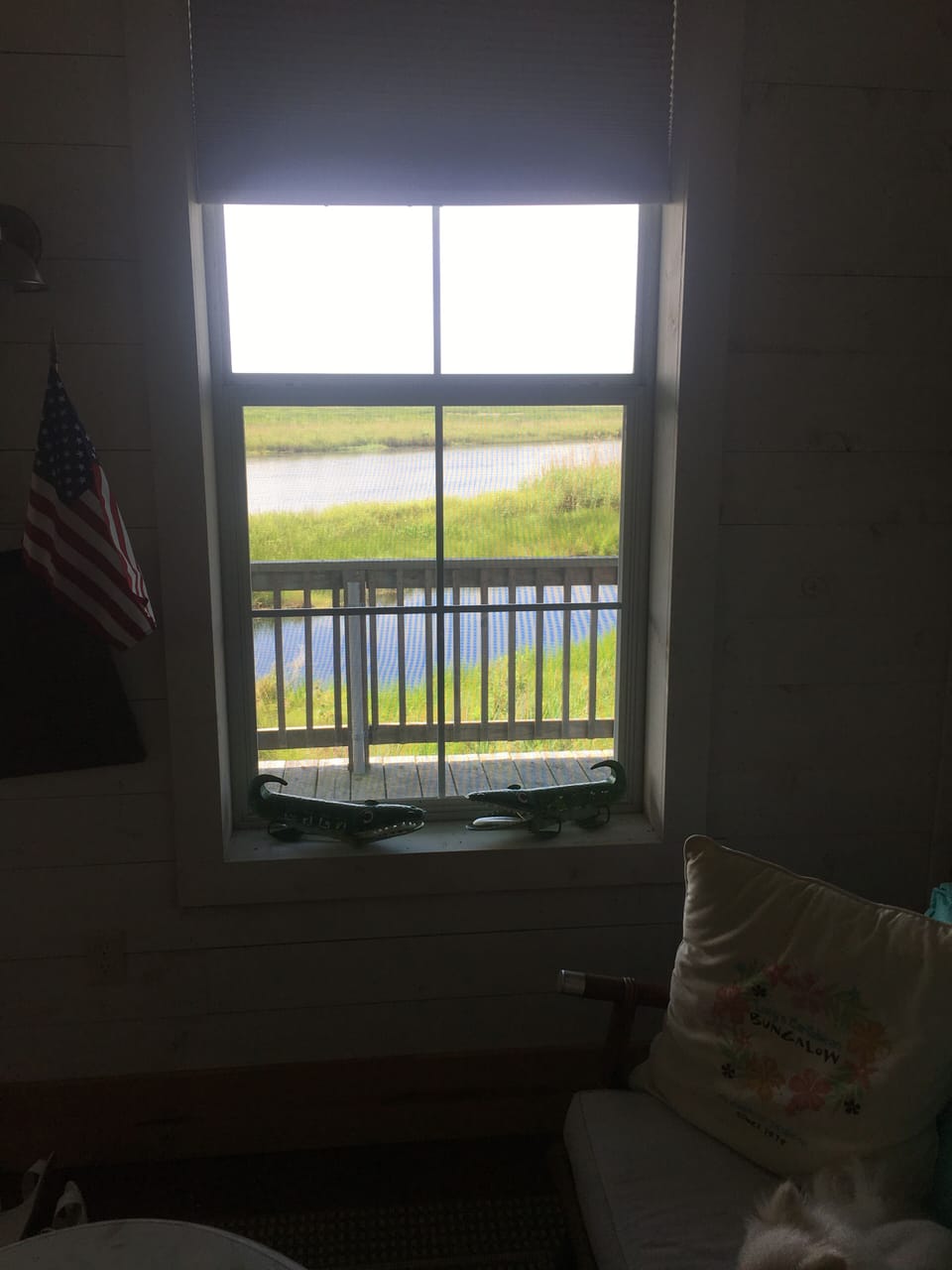 View from living room sofa