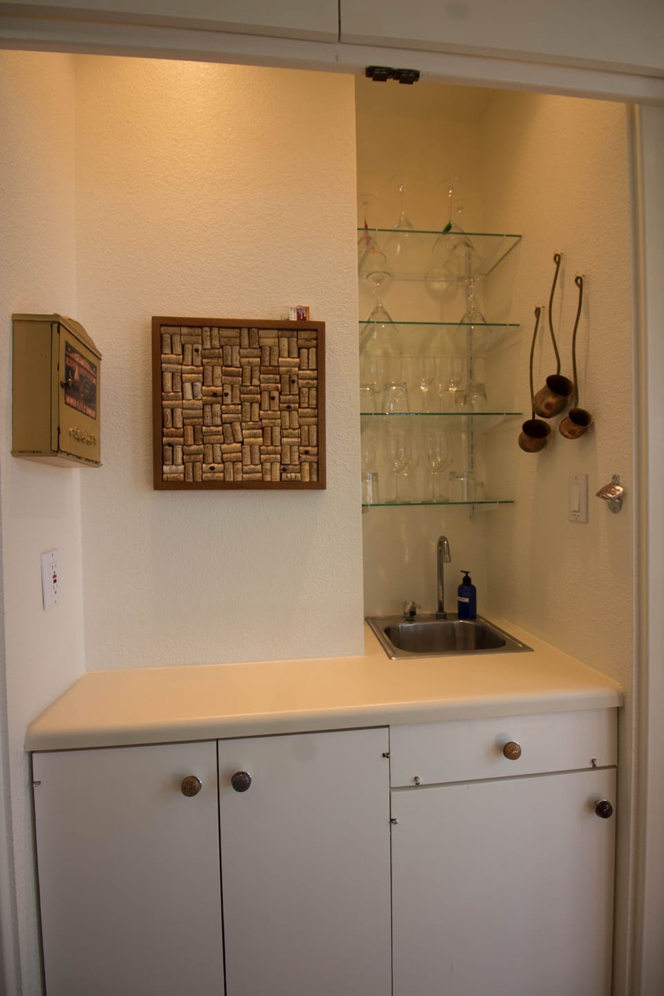 Wet bar off the kitchen.