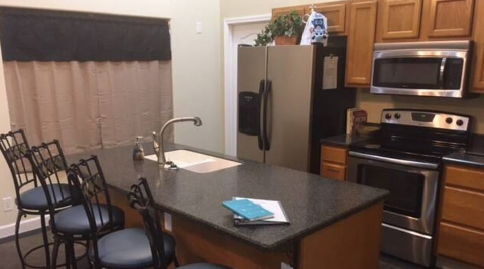 Coffeemaker 
Stools & countertop
Plates & bowls
Cups & glasses
Ice trays