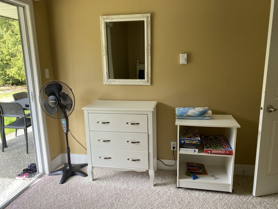 Second Bedroom Drawers and Fan