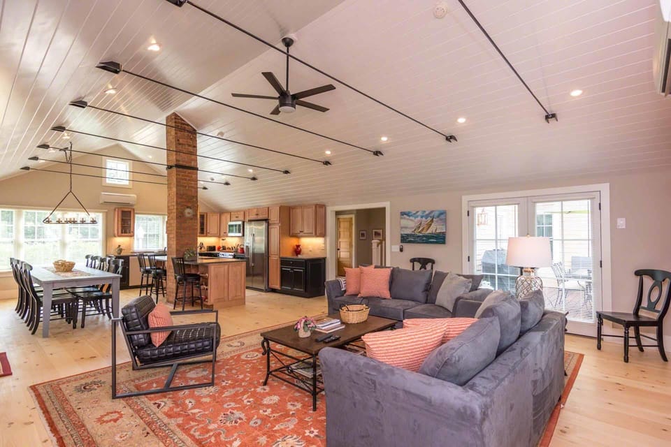 Open Living, Dining and Kitchen