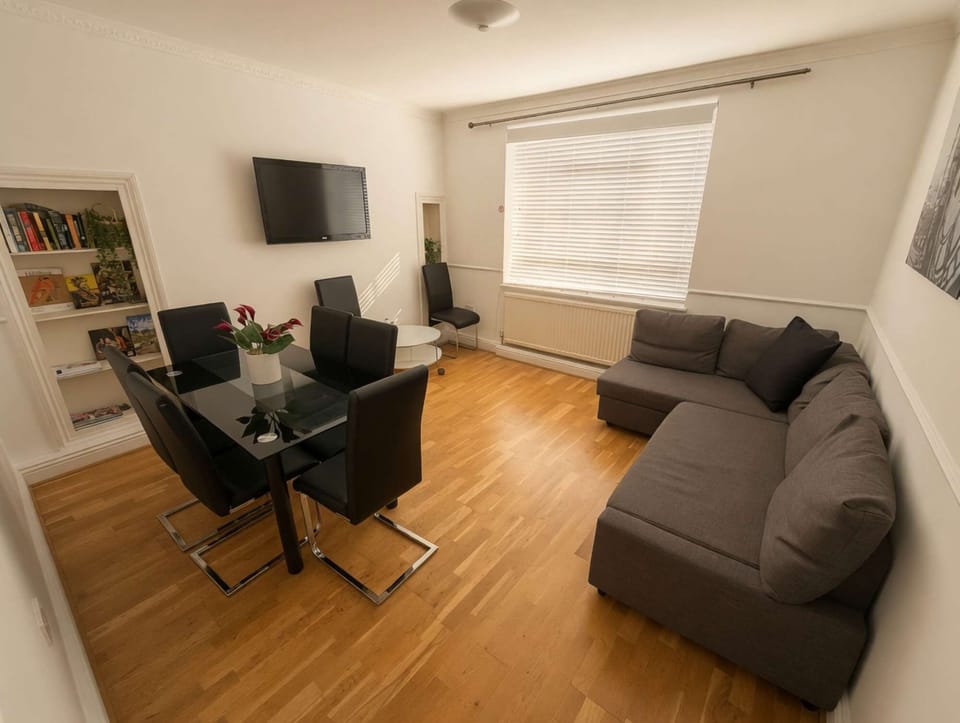 Living room with sofabed and TV