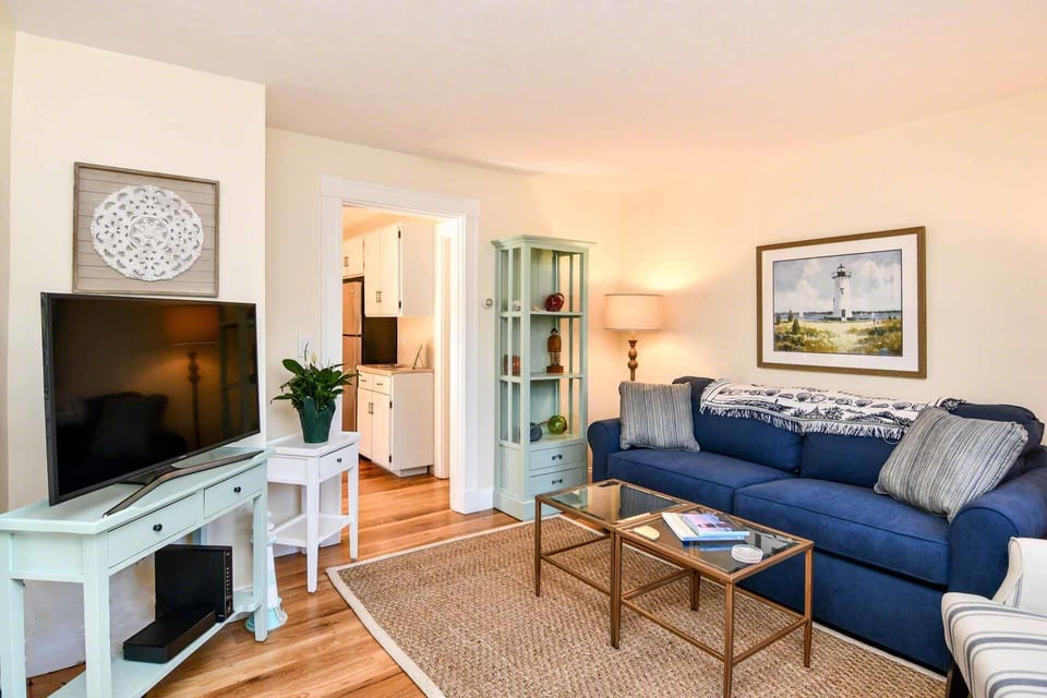 Living Room Has Large Screen TV / Media Area