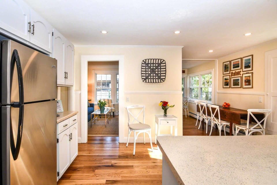 Kitchen Looking Toward Living Room and Dining Area