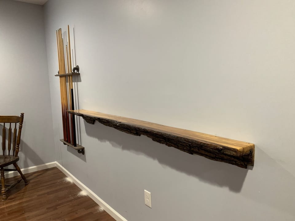 Pool table in lower level