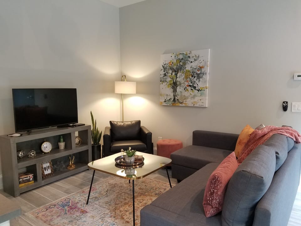 Living area with sofa sleeper 