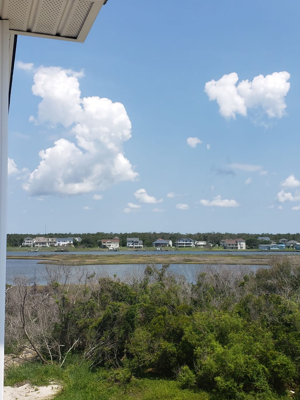 View of the sound(ICW) from the back deck off the living area. 