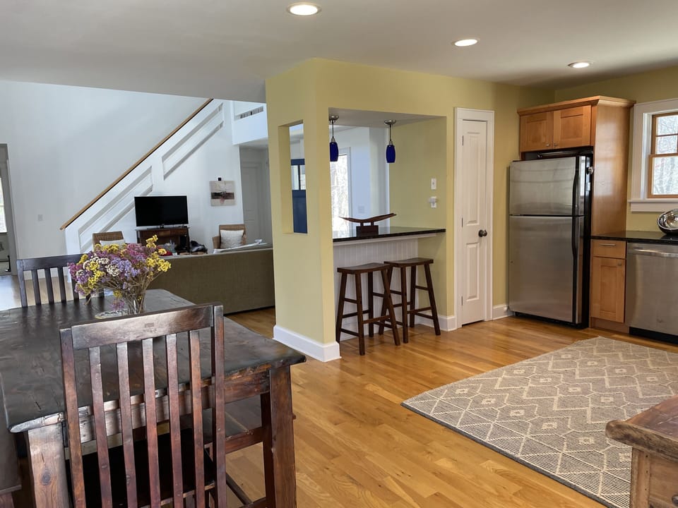 kitchen open to living room