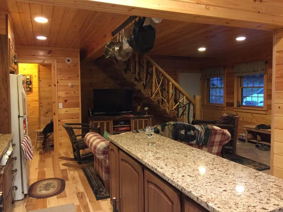 counter area in kitchen-open floor plan