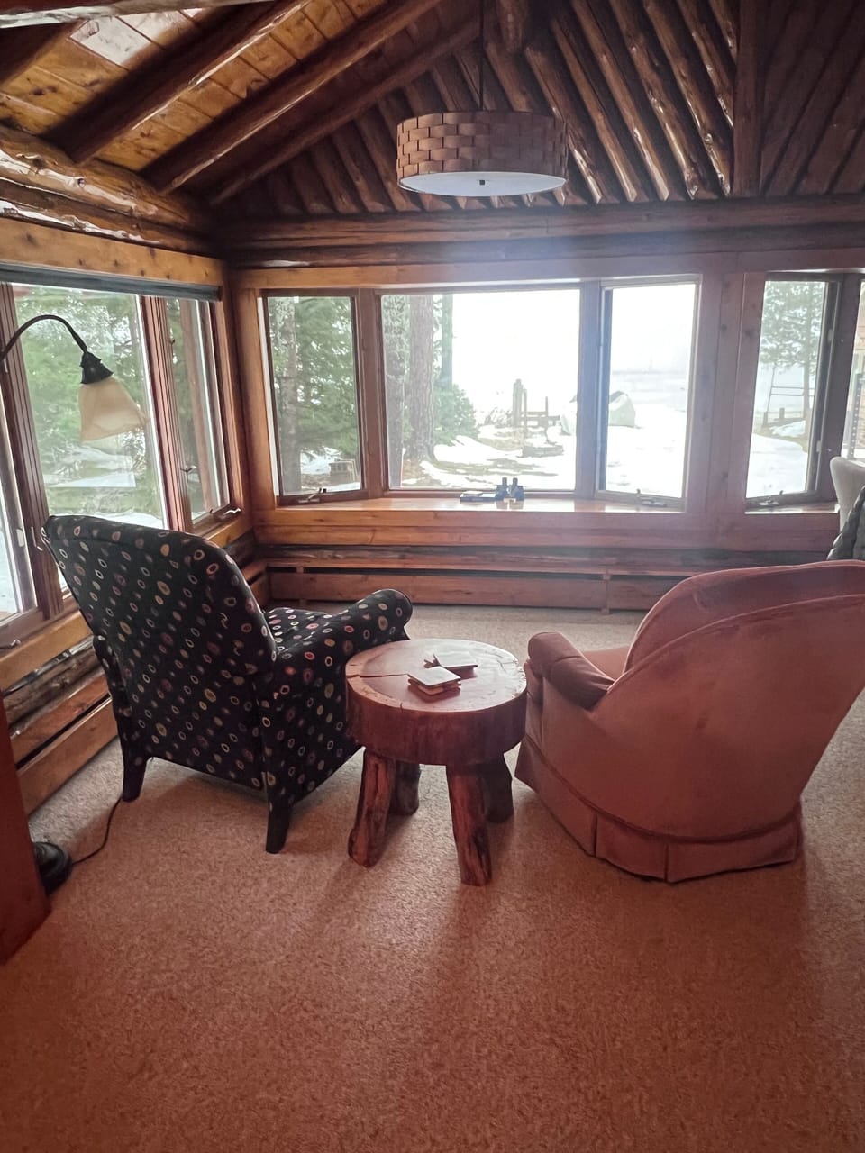 Great views of lake through large windows
