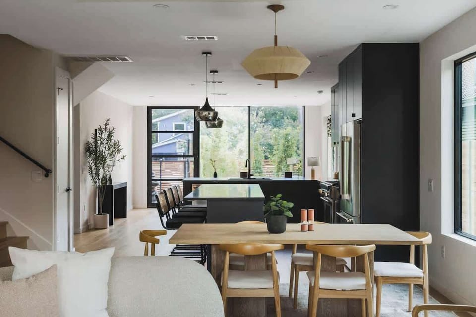Our home has a very large open living area to entertain 