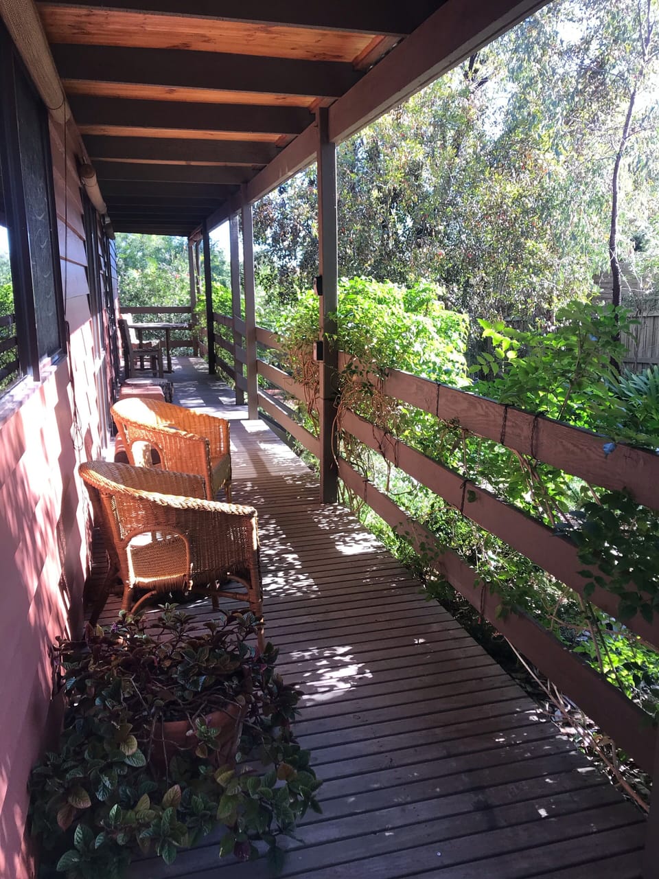 Sunny west-facing veranda