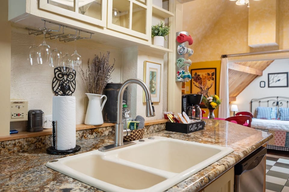 Plenty of cookware and utensils for your home away from home.
