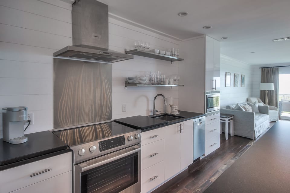 Kitchen is well supplied for cooking