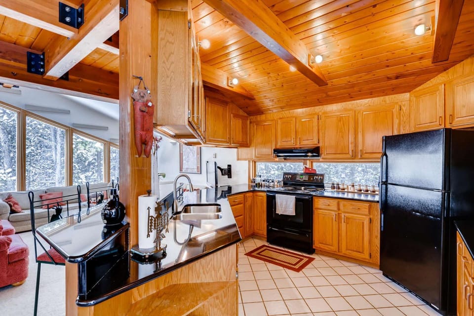 Large, fully equipped kitchen with views