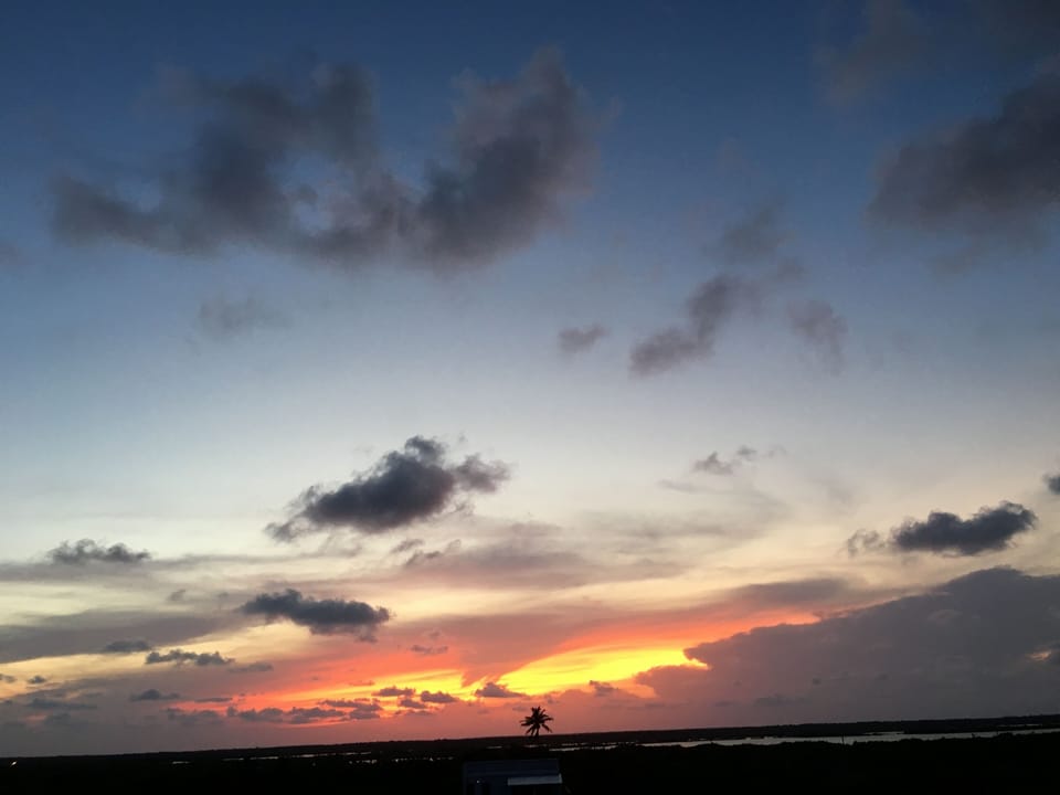 Sunset from rooftop deck