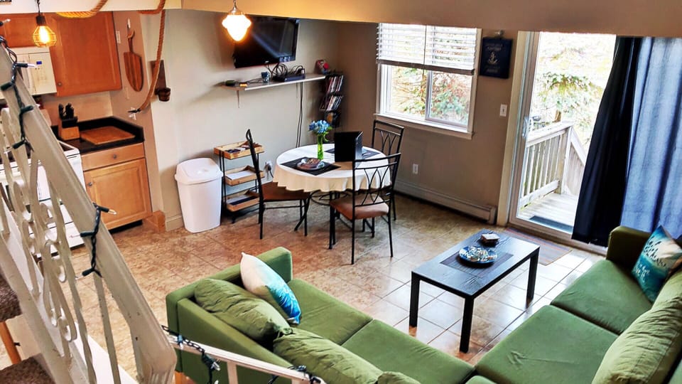 Living room photo taken from the loft 