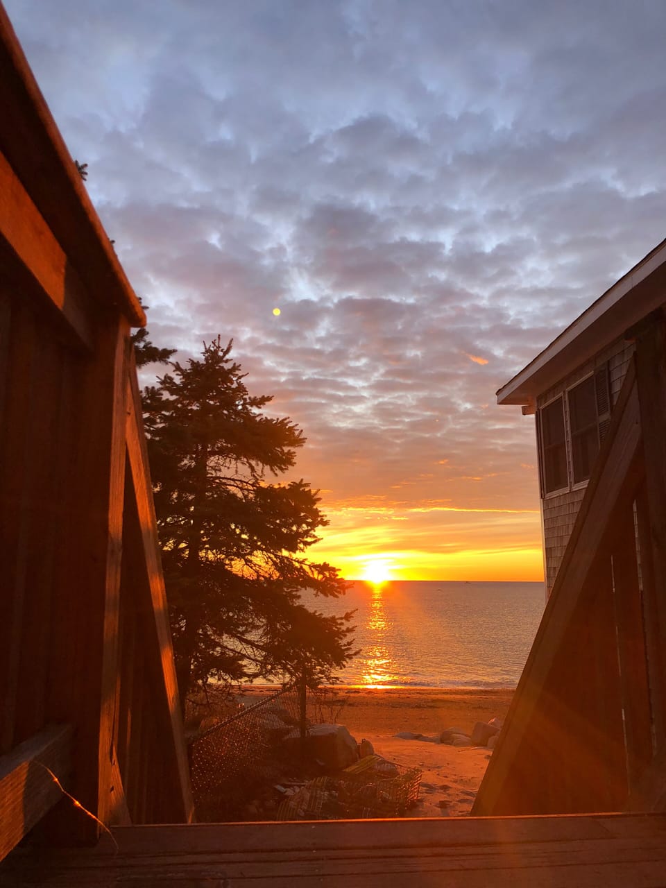 Sunrise off the back stairs