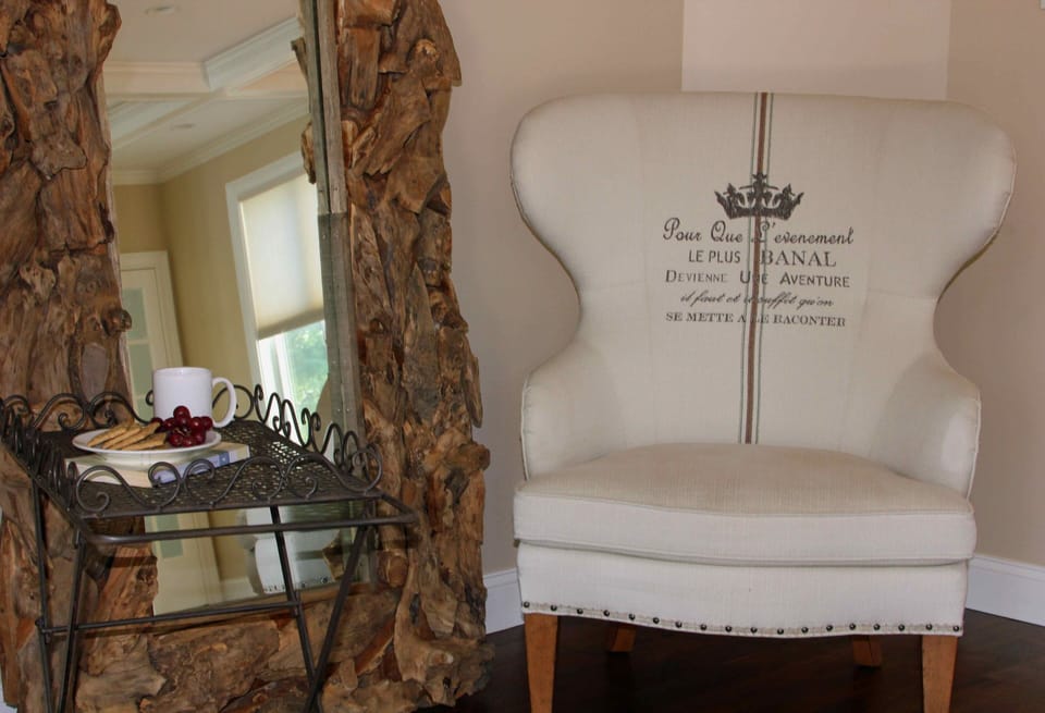 Reading chair in the living room. 