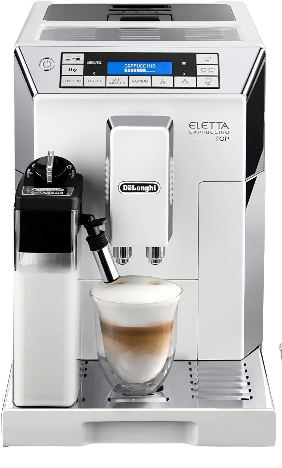 Our new coffee machine, Complimentary welcome beans and milk supplied.