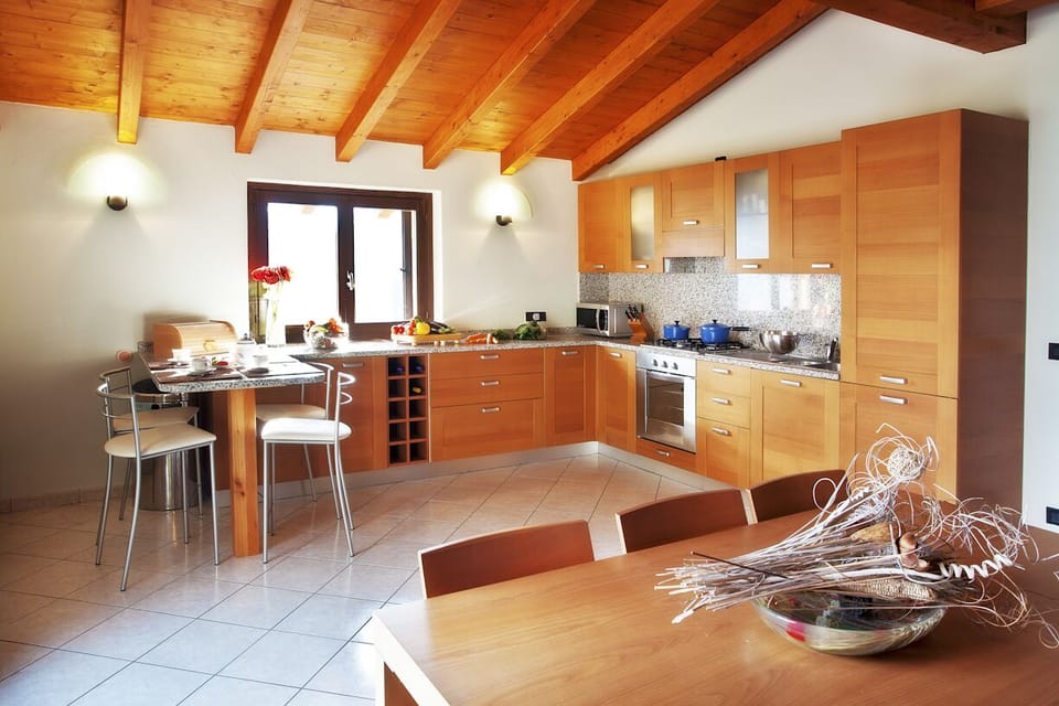 Rustle up a feast in the open plan kitchen.