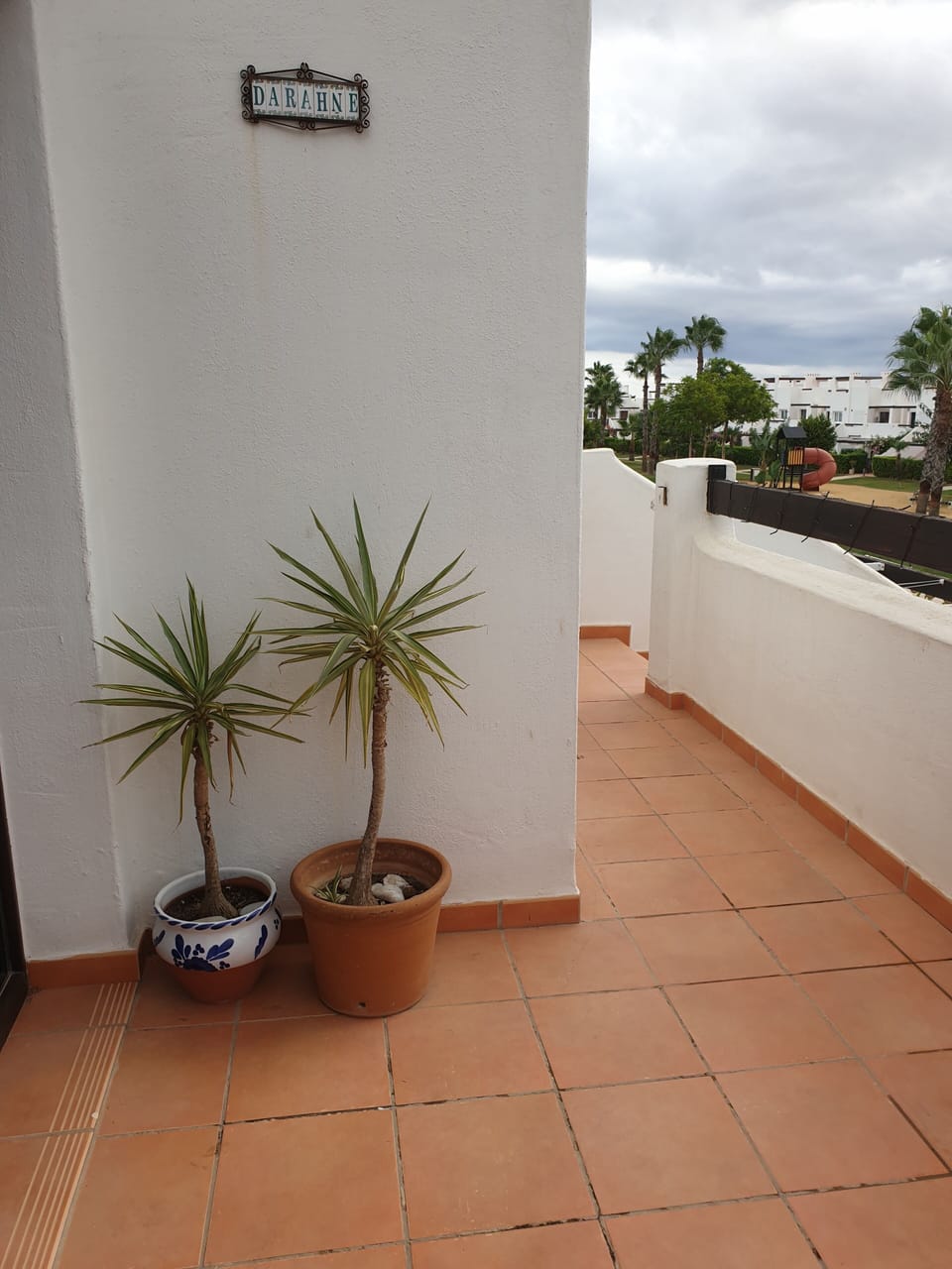 outside lower balcony
