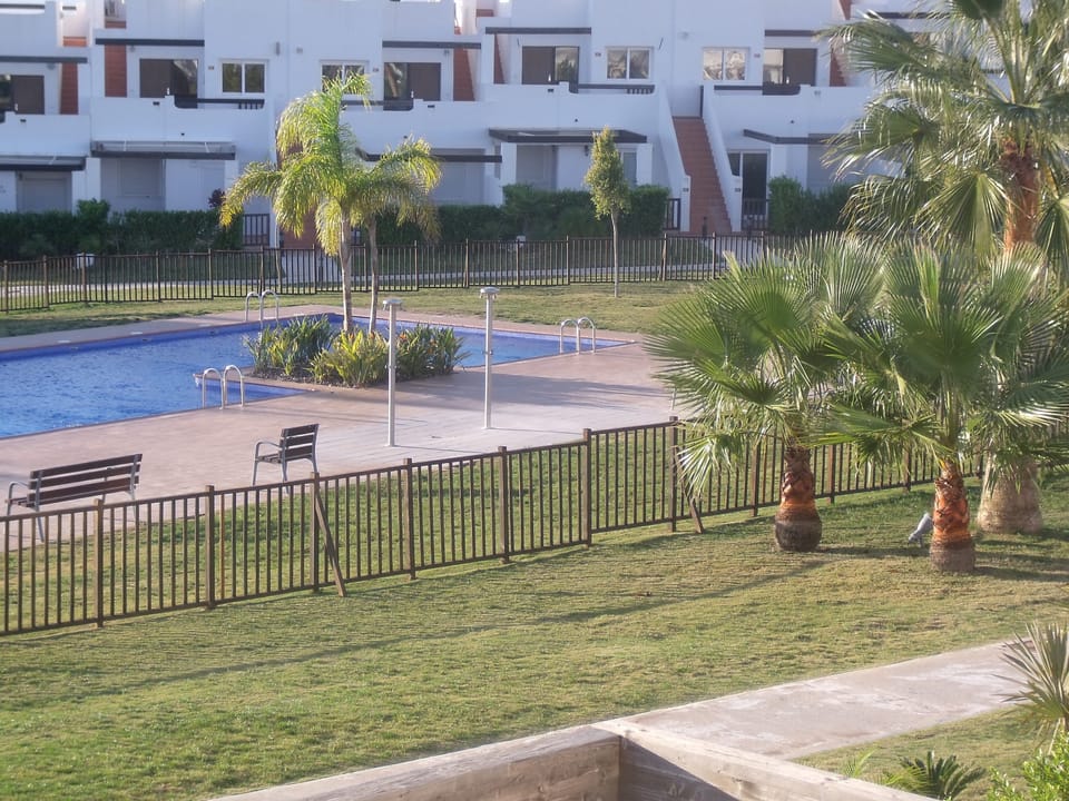 Pool just outside the apartment