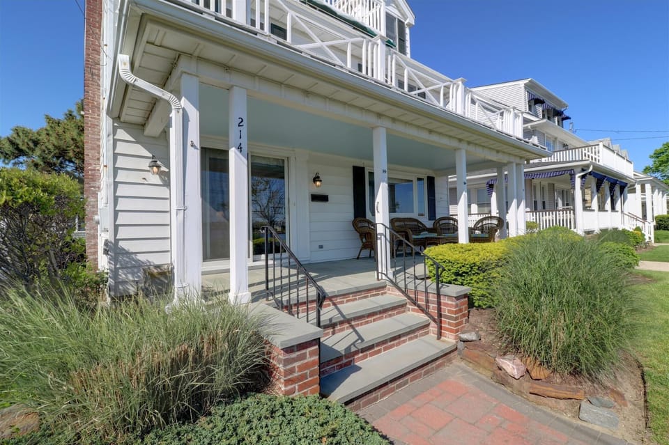 Front door and porch.