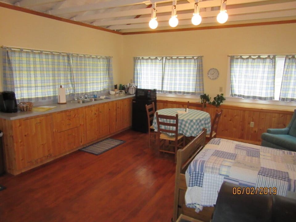Kitchenette with mini-fridge and coffee maker