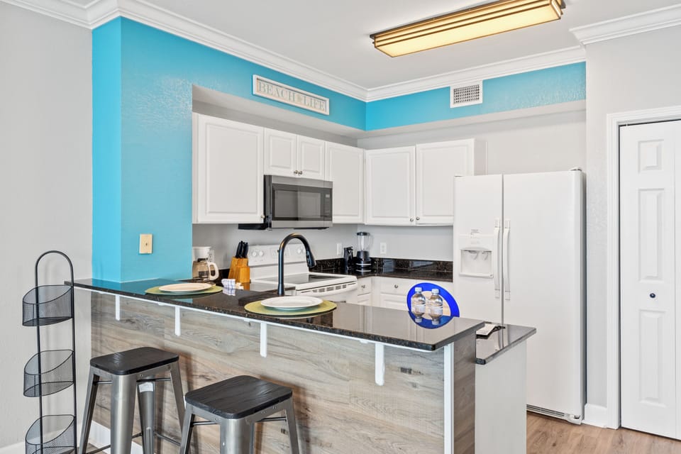 Full Size Kitchen with Bar Seating