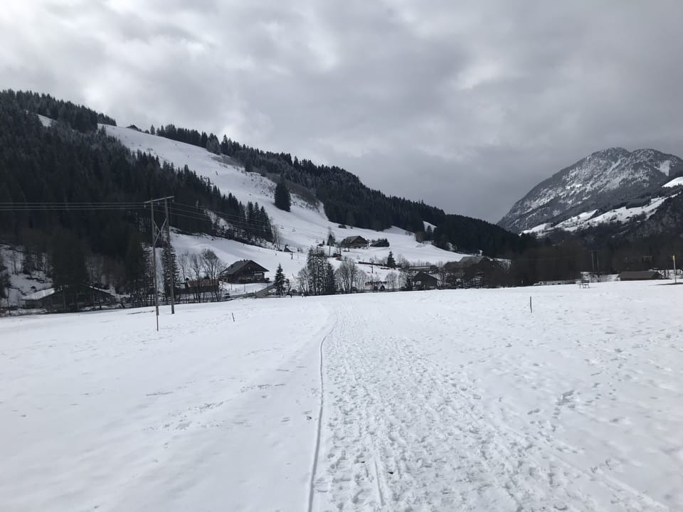 The valley floor in winter - right next to the apartment