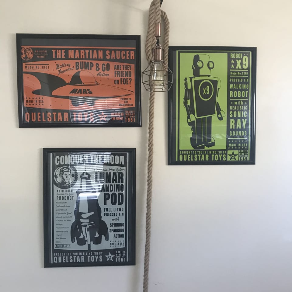 Wall art, bunk bed room.