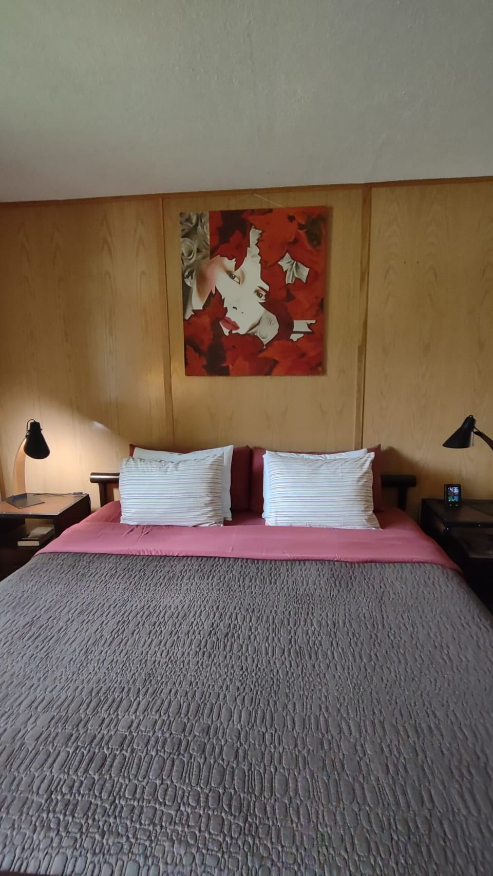 Your king bed and wall art