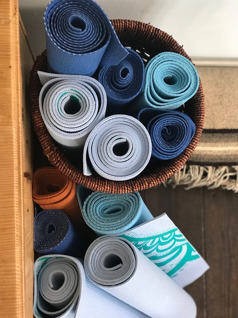 Yoga mats for all.