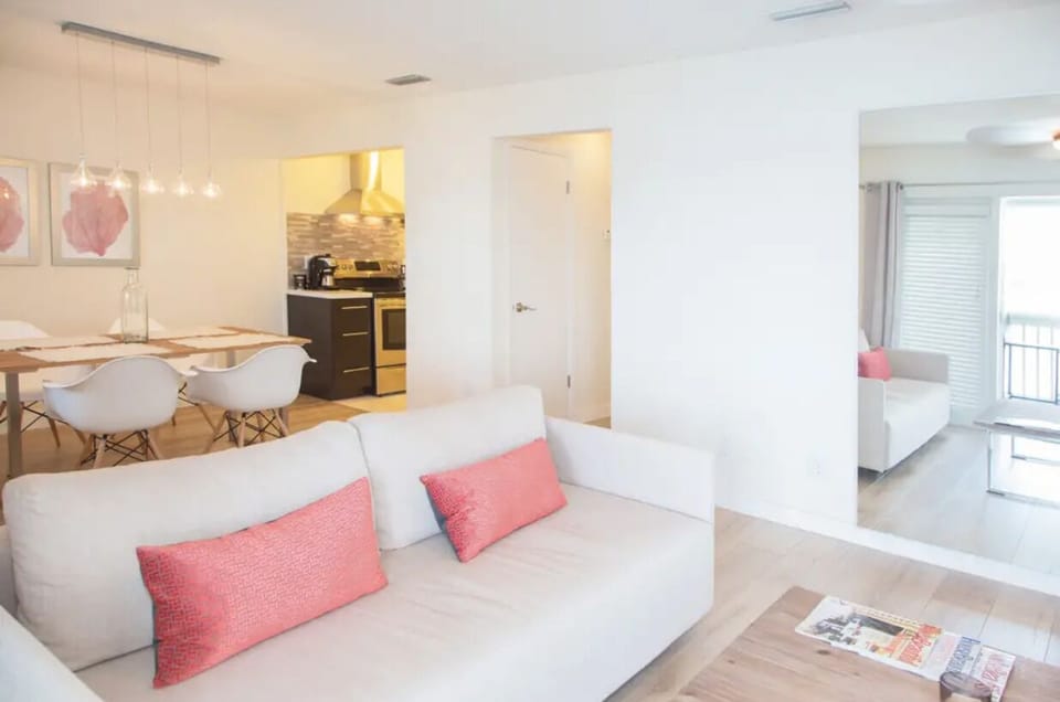 Large living/dining space, open floor plan and a lot of natural light. 